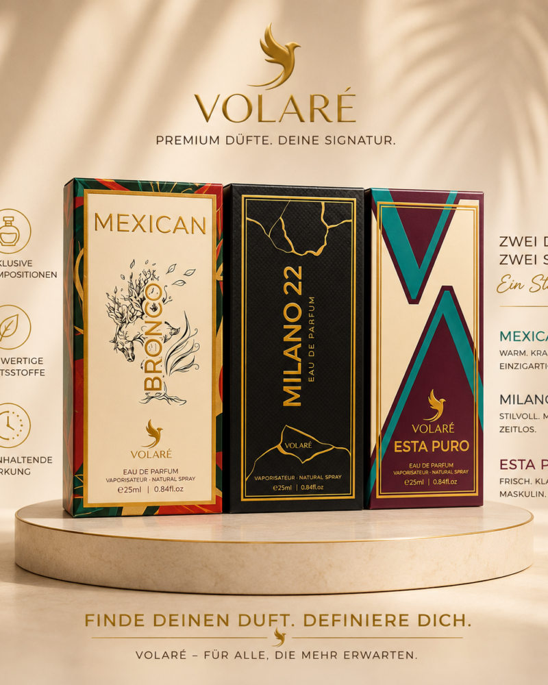 Volare Mexican Bronco, Milano 22 & Esta Puro 3x 25ml